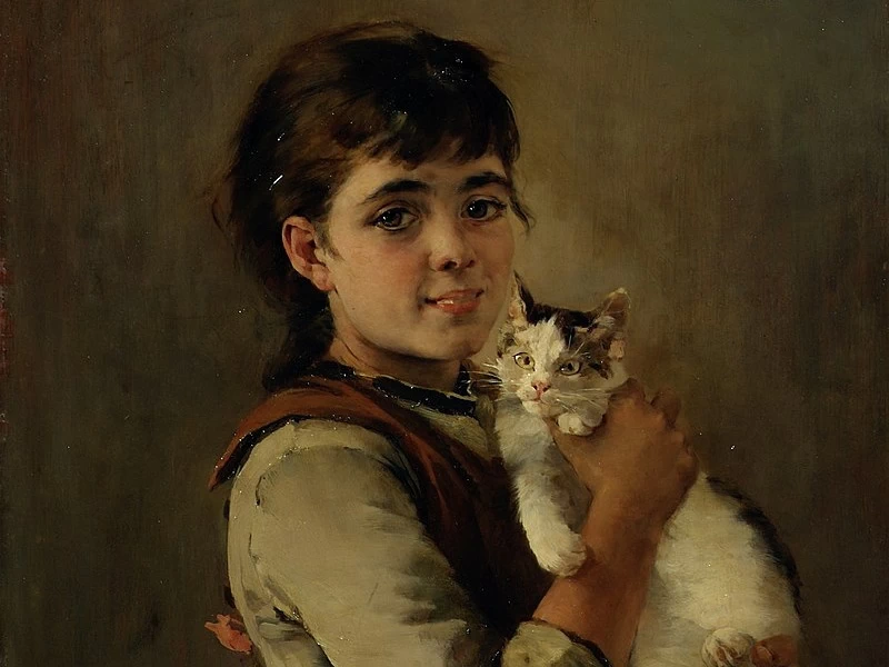 1843-Elisa Baronessa von Ransonnet-Villez-Nemes - Due gattini - Kunsthistorisches Museum